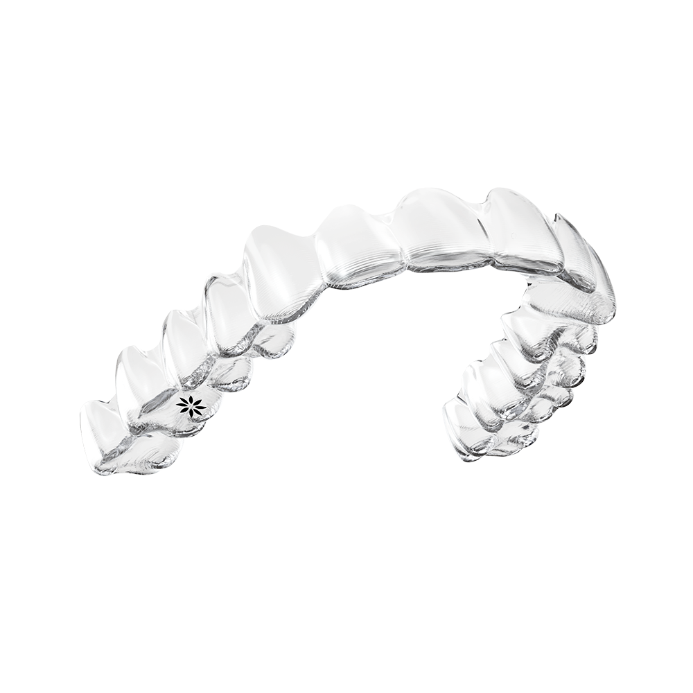Voici une gouttière Invisalign qui est utilisée pour l'alignement dentaire lorsque vous venez pour un traitement esthétique du sourire au cabinet dentaire du docteur Barbara Saiman à Marseille.